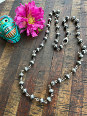 38" 12mm Navajo Pearl Rosary Necklace