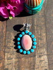 "Cotton Candy" and Kingman Turquoise Pendant #2