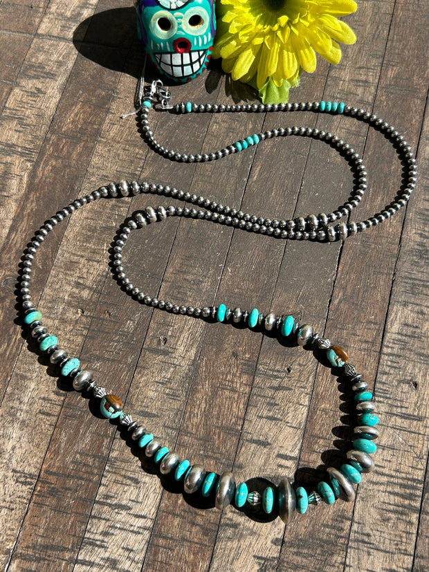 Kingman Disc Bead Necklace