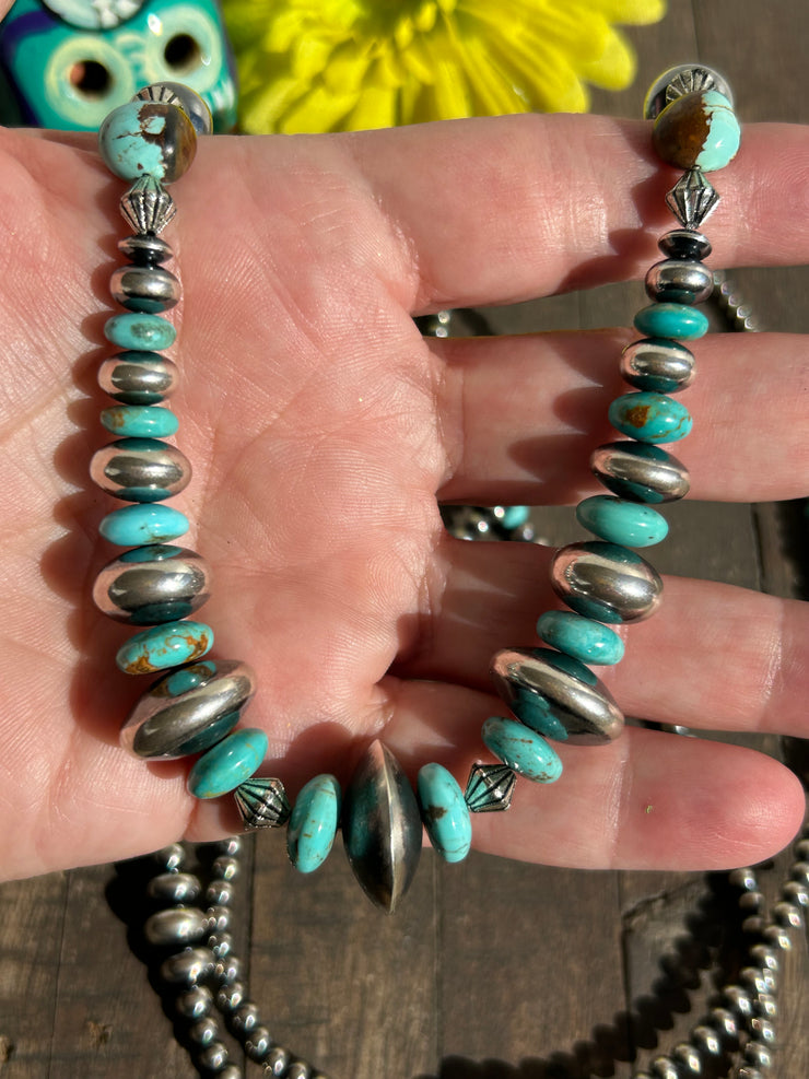 Kingman Disc Bead Necklace
