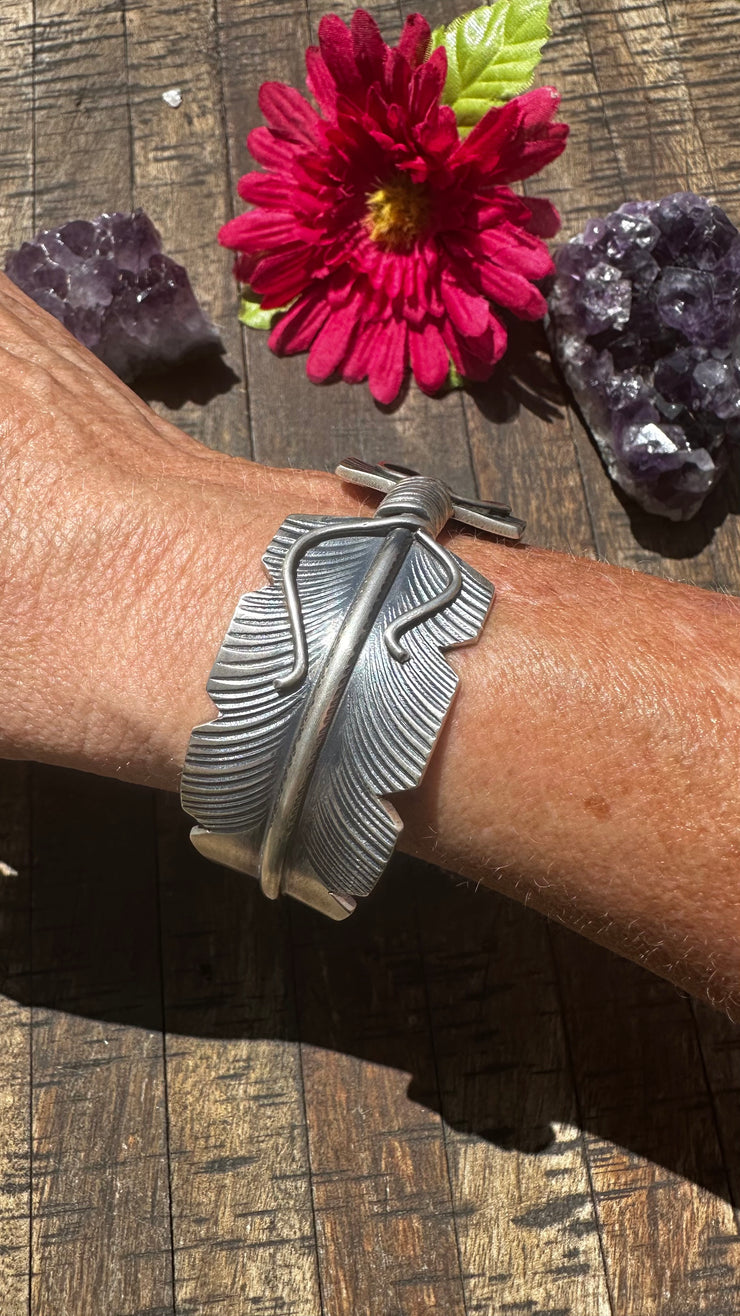 Sterling Feather Cuff #3