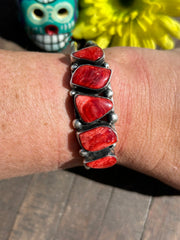 5 Stone Red Spiny Cuffs #1-2