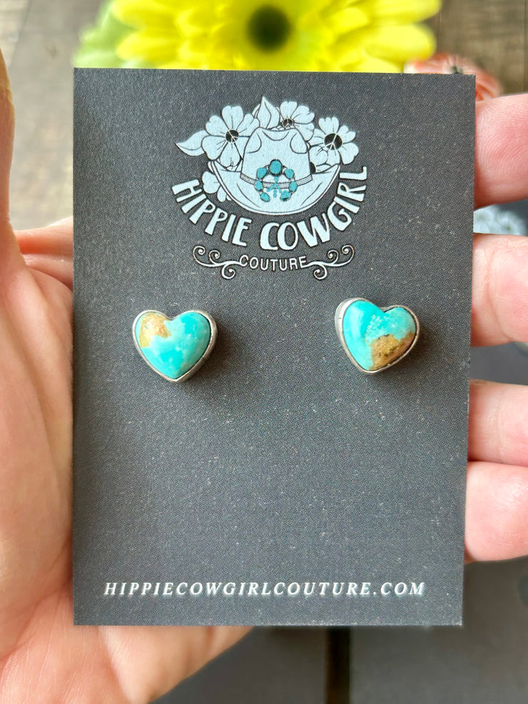 Kingman Heart Stud Earrings #1-4