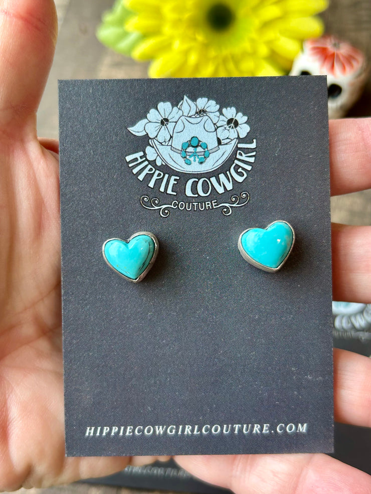 Kingman Heart Stud Earrings #1-4