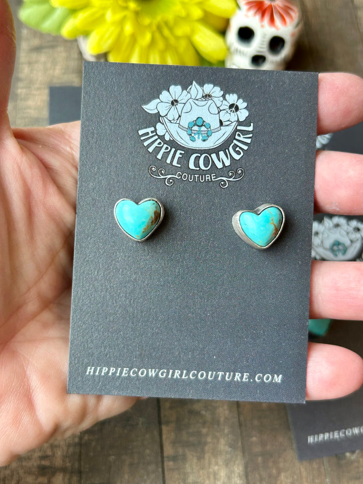 Kingman Heart Stud Earrings #1-4