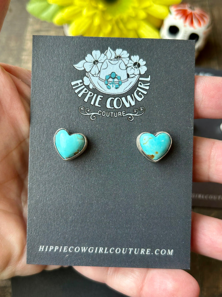 Kingman Heart Stud Earrings #1-4