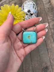 Kingman Turquoise Square Necklace #1-3