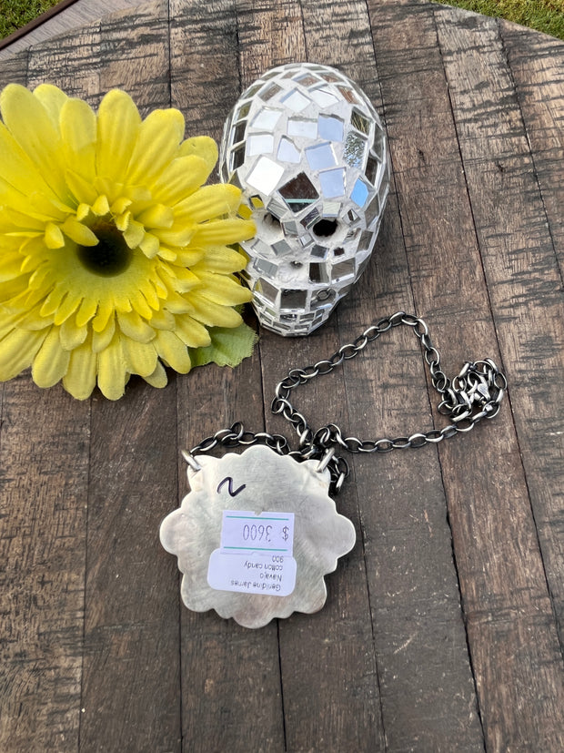 Cotton Candy Kingman Turquoise  Necklace #1-8