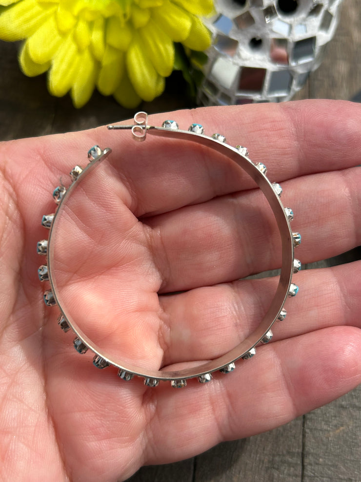 Kingman Snake Eye Hoop Earrings