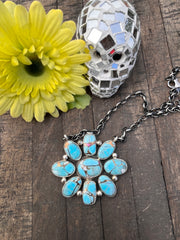 Cotton Candy Kingman Turquoise  Necklace #1-8