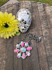 Cotton Candy Kingman Turquoise  Necklace #1-8