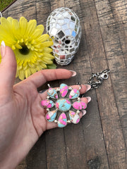 Cotton Candy Kingman Turquoise  Necklace #1-8
