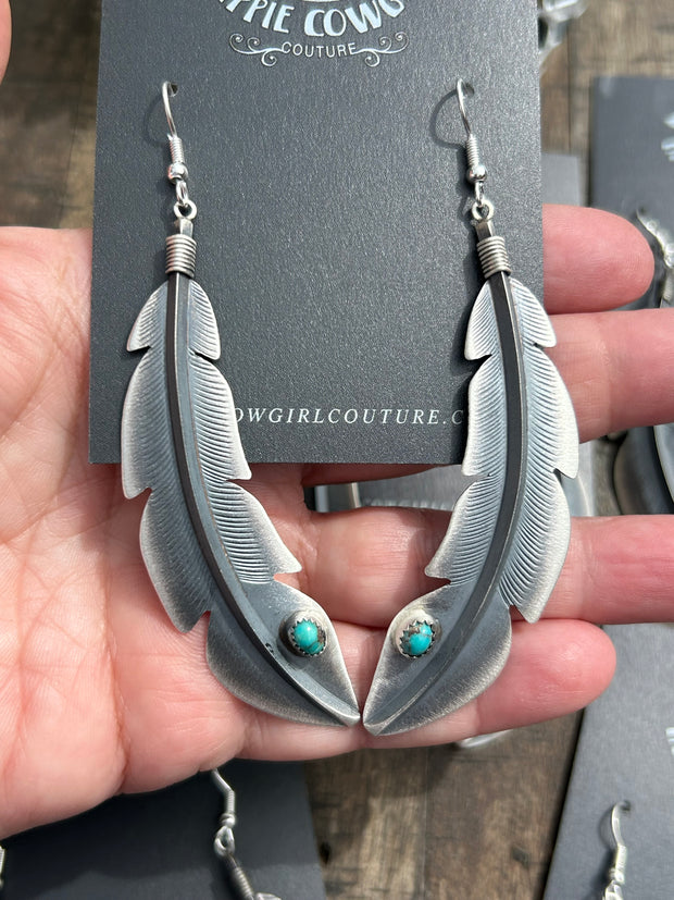 Kingman Feather Earrings #1-5