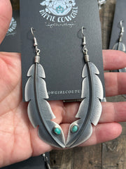 Kingman Feather Earrings #1-5