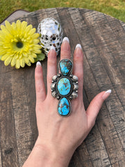 High Grade Kingman 3 Stone Rings  1-2