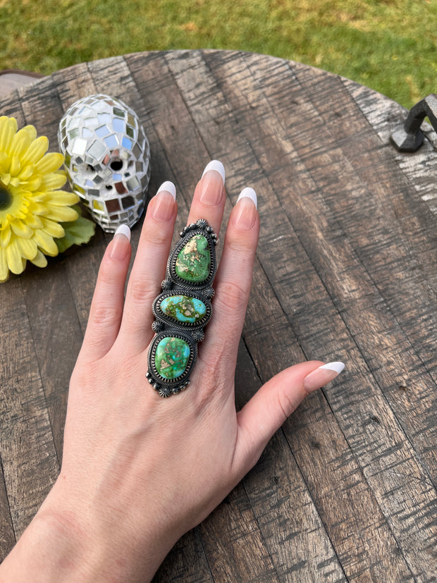 Sonoran Gold 3 Stone Ring