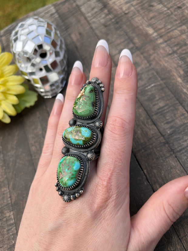Sonoran Gold 3 Stone Ring