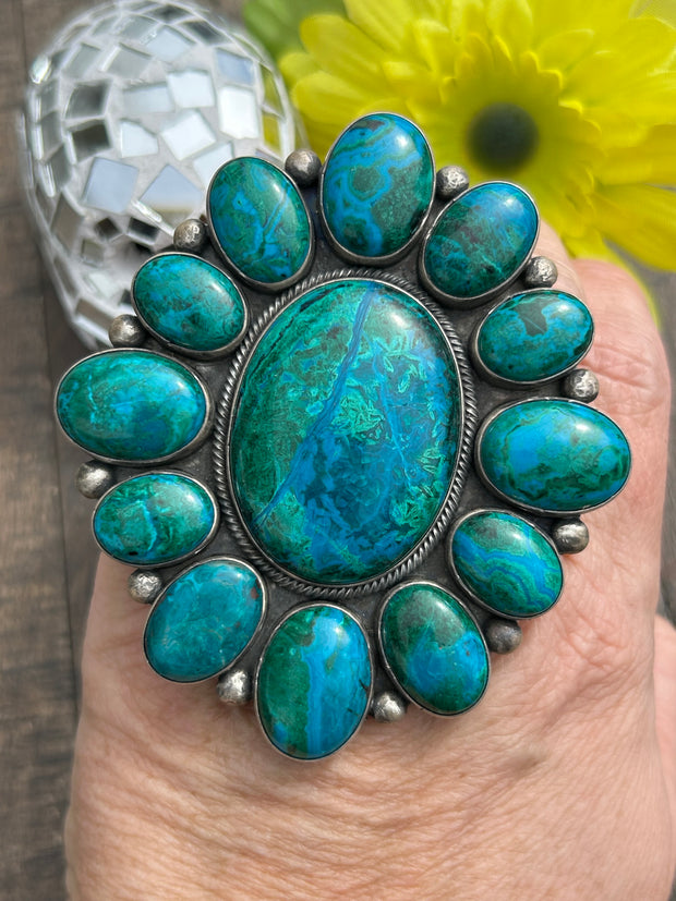 Single Stone Chrysocolla Ring Sz. 7