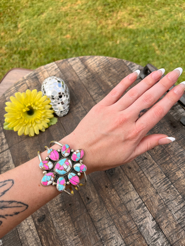 Cotton Candy Kingman Turquoise Cuff #1-3