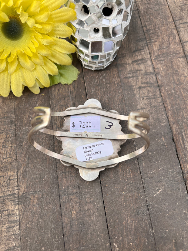 Cotton Candy Kingman Turquoise Cuff #1-3