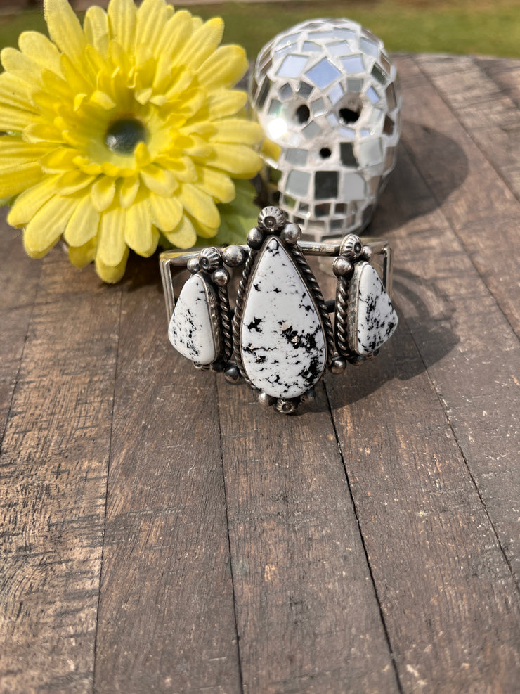 3 Stone White Buffalo Cuff