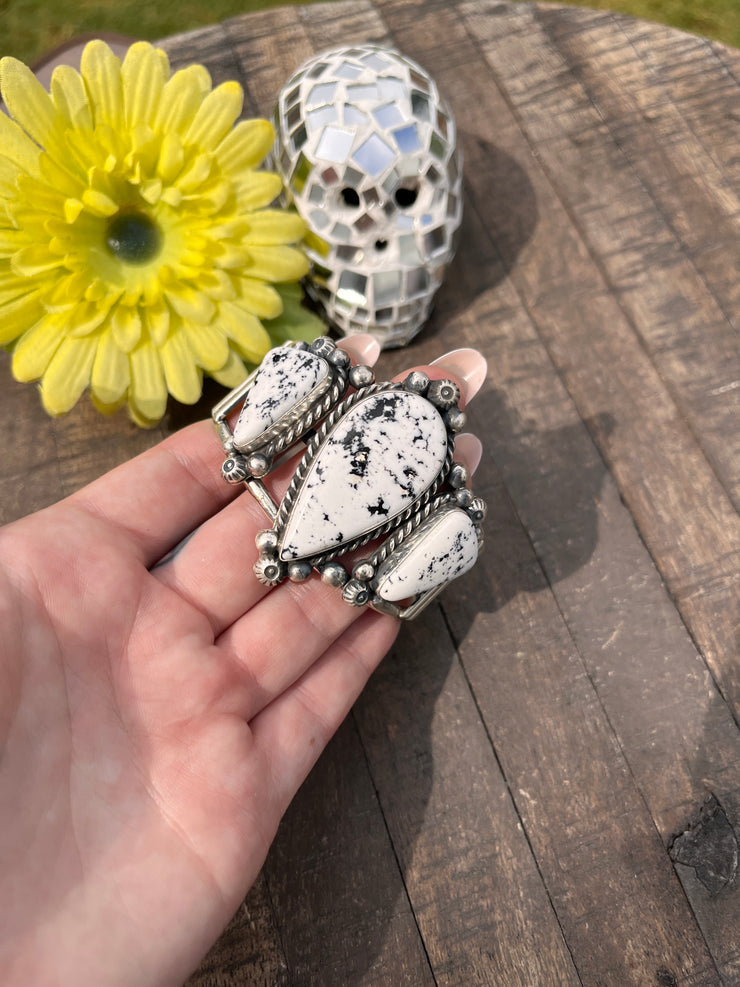 3 Stone White Buffalo Cuff