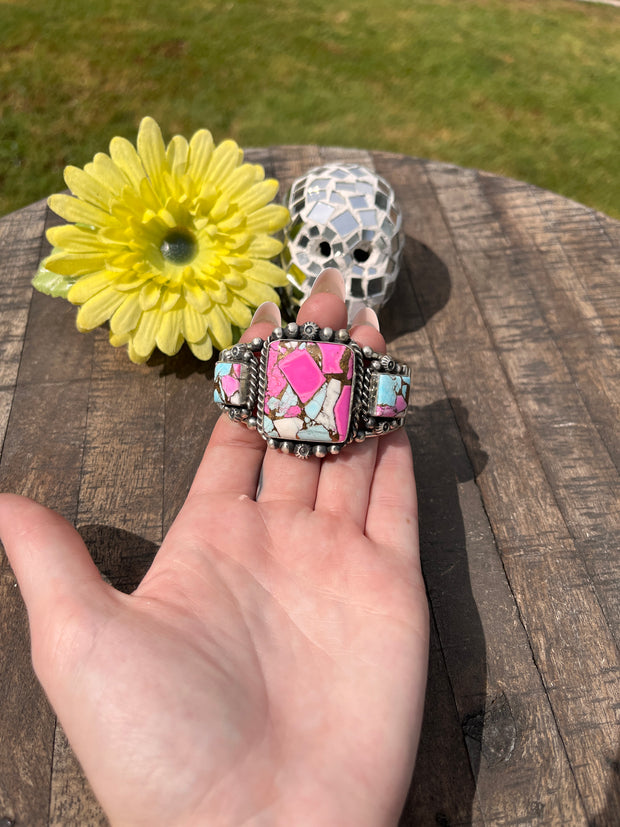 3 Stone Cotton Candy Kingman Cuff #1