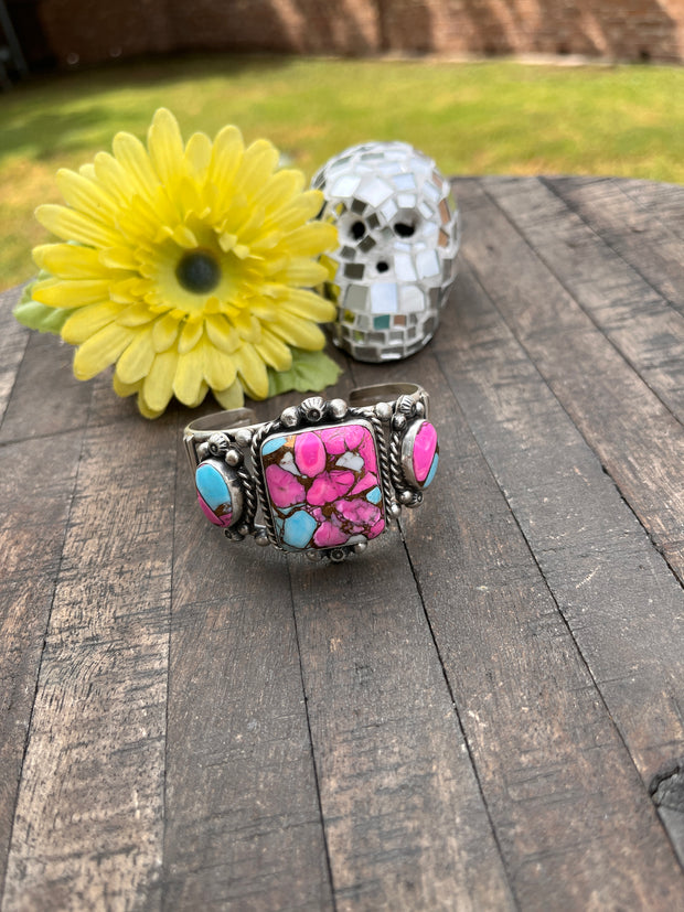 3 Stone Cotton Candy Kingman Cuff #2
