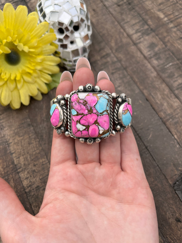 3 Stone Cotton Candy Kingman Cuff #2