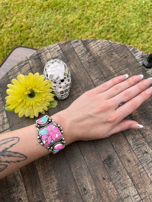 3 Stone Cotton Candy Kingman Cuff #2