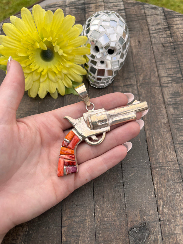 Red Spiny Pew Pew Pendant