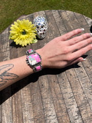 3 Stone Cotton Candy Kingman Cuff #6