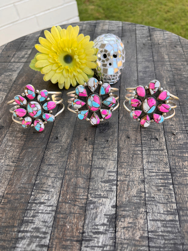 Cotton Candy Kingman Turquoise Cuff #1-3