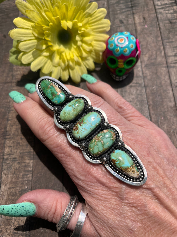 Adjustable Sonoran Gold 5 Stone Ring