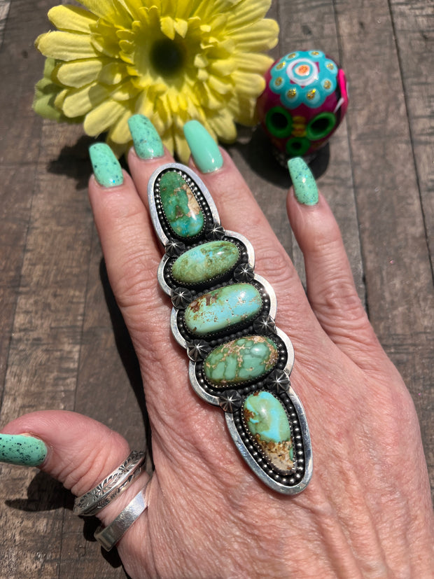 Adjustable Sonoran Gold 5 Stone Ring