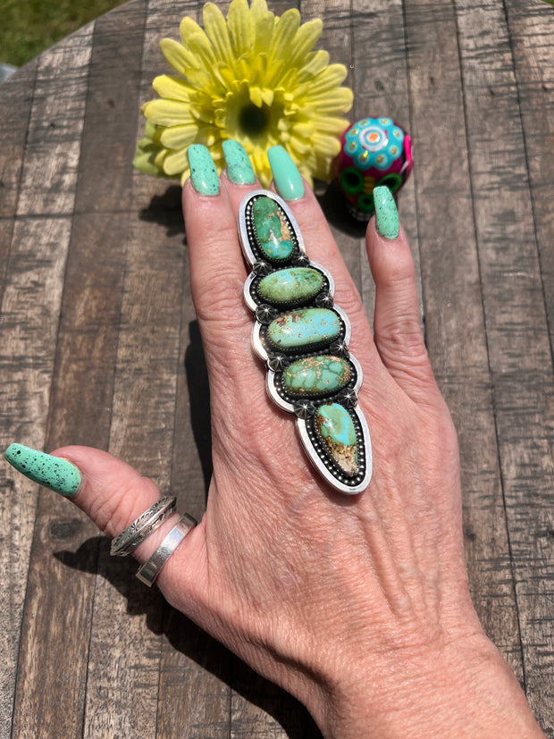 Adjustable Sonoran Gold 5 Stone Ring