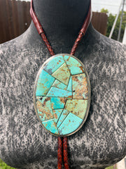 Cobblestone Inlay #8 Turquoise Bolo