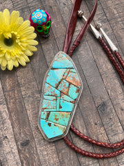 Cobblestone Inlay #8 Turquoise Bolo