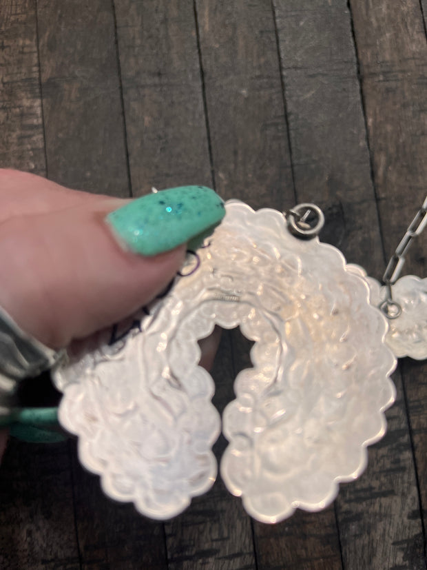 Sleeping Beauty Concho Necklace