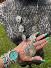 Sleeping Beauty Concho Necklace