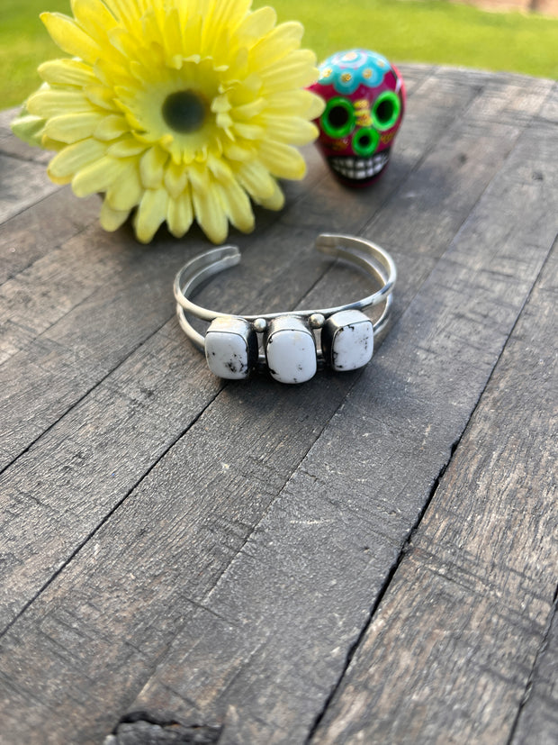 3 Stone White Buffalo Cuffs 1-5