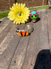 3 Stone Orange Spiny Cuffs 1-3