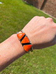 3 Stone Orange Spiny Cuffs 1-3