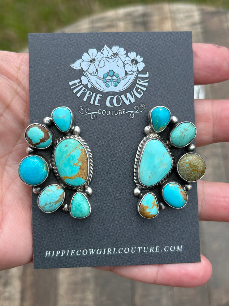 Kingman Half Cluster Earrings