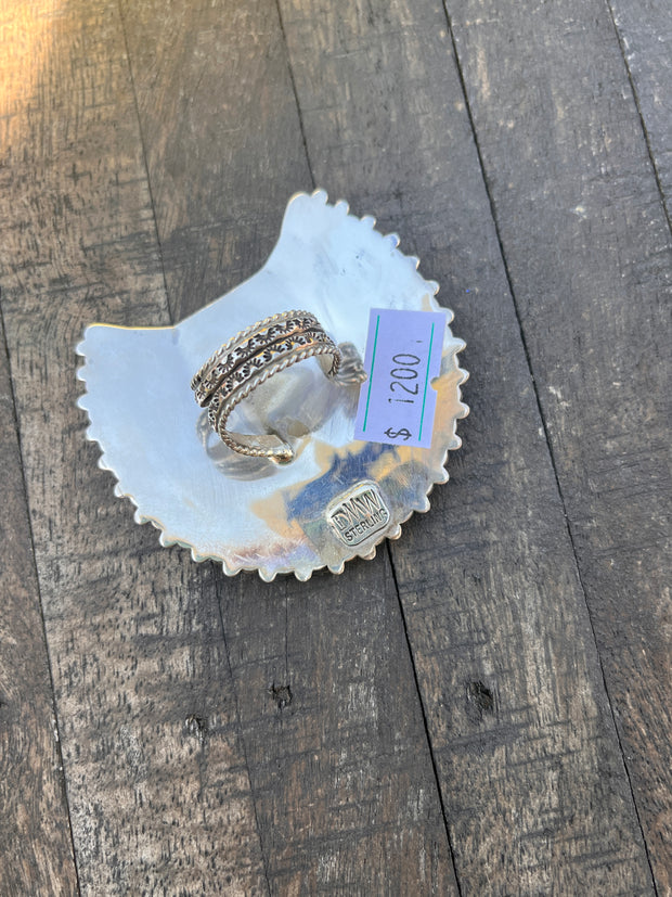 Adjustable Coral Horse Head Ring