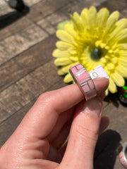 Pink Conch Inlay Rings Sz. 10