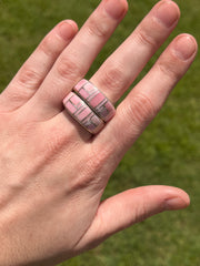 Pink Conch Inlay Rings Sz. 10