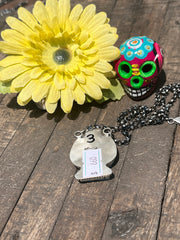 Multi Colored Inlay Spade Necklace 1-11