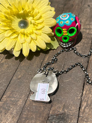 Multi Colored Inlay Spade Necklace 1-11