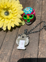 Multi Colored Inlay Spade Necklace 1-11